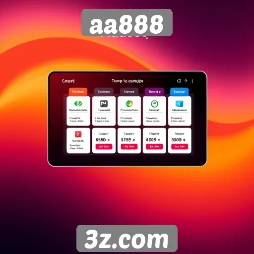 Interface do usuário do aa888 é intuitiva e acessível